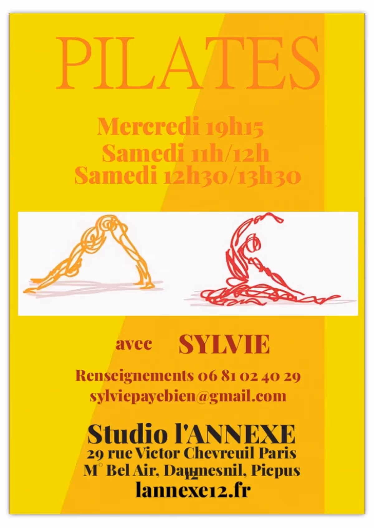 Flyer de Sylvie Payebien — bien-être à L'Annexe