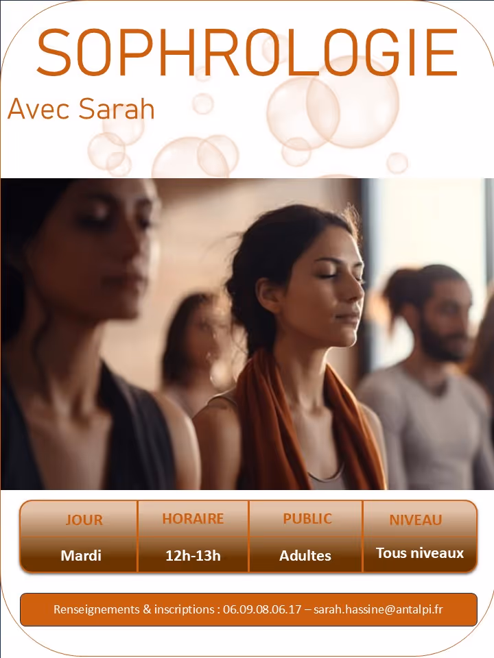 Affiche Sophrologie — Sarah Hassine
