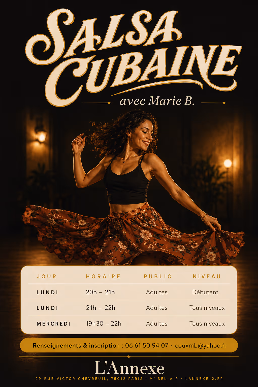 Affiche Salsa cubaine — Marie B.
