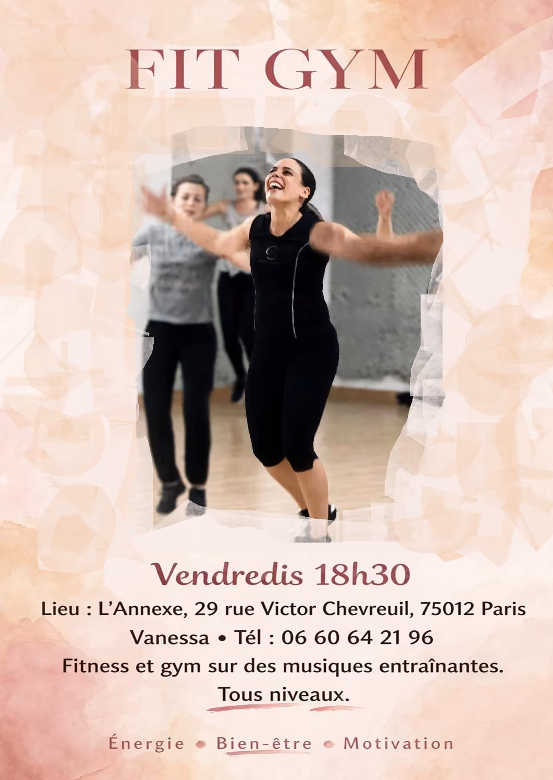Flyer de Vanessa Romei — bien-être à L'Annexe