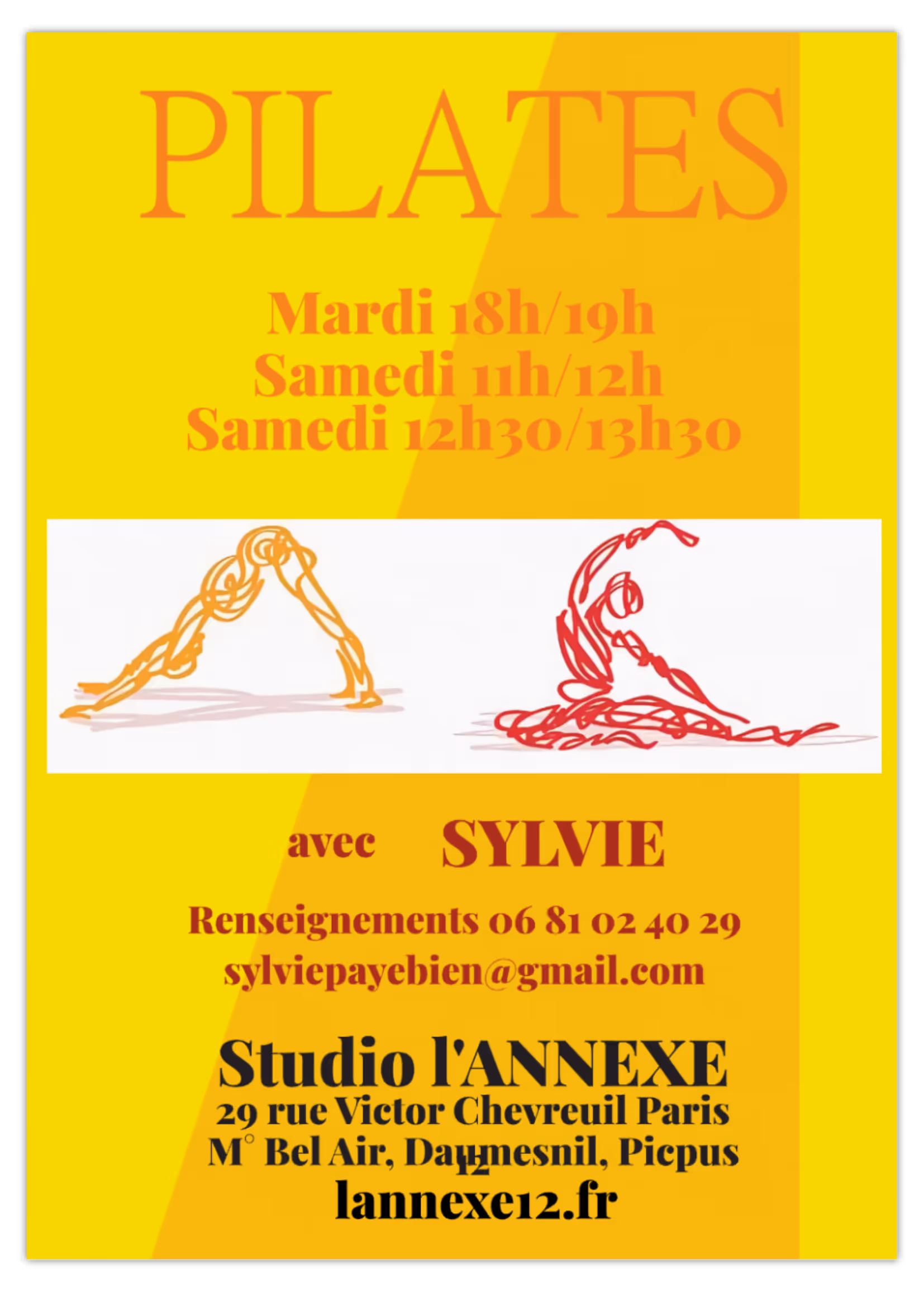 Affiche Pilates — Sylvie Payebien